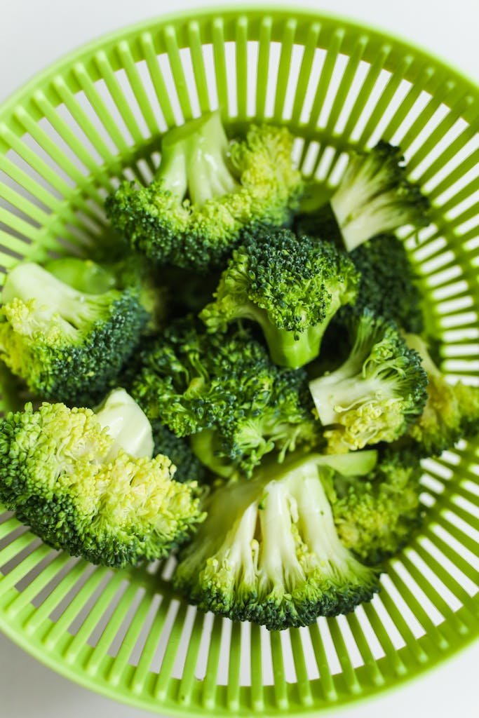 Photo Of Broccoli On Green Tray