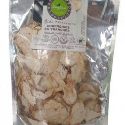 Aubergines en tranches fines